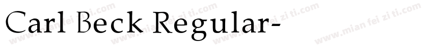 Carl Beck Regular字体转换
